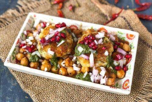 Aloo Tikki Chat (served hot) - Bombay Grill Milton
